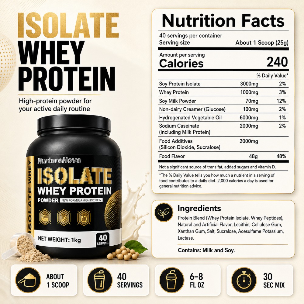 NurtureNova Isolate Whey Prote - огляд і ціна Fitness Nutrition Protein