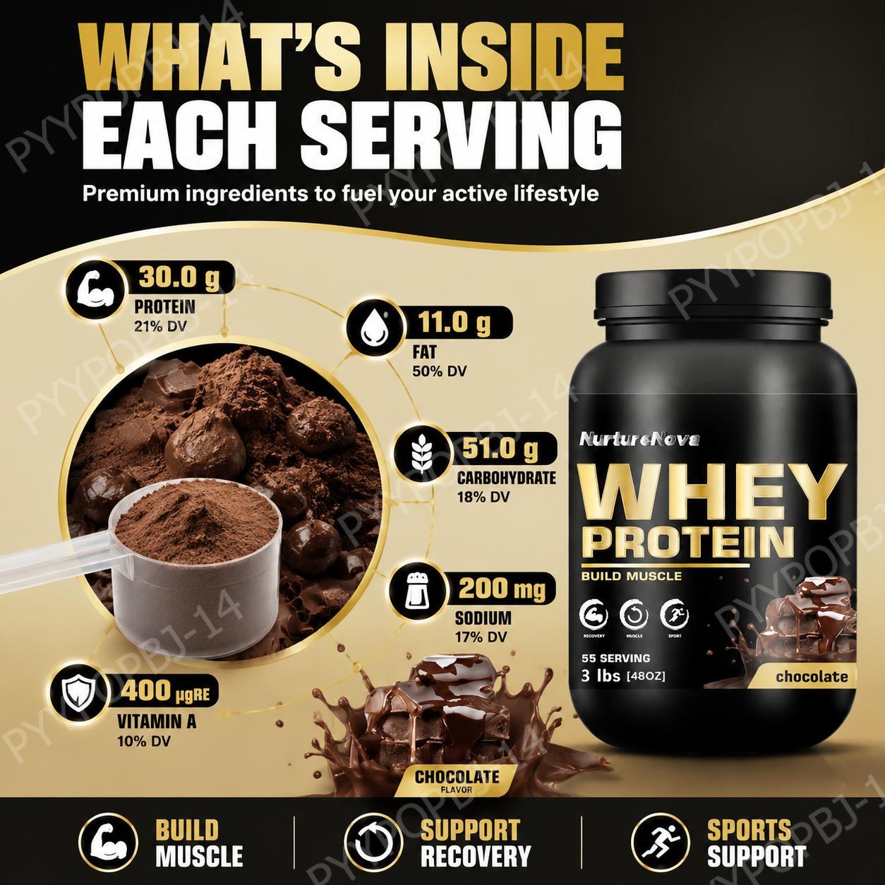 NurtureNova Chocolate Whey Pro - огляд і ціна Fitness Nutrition Protein